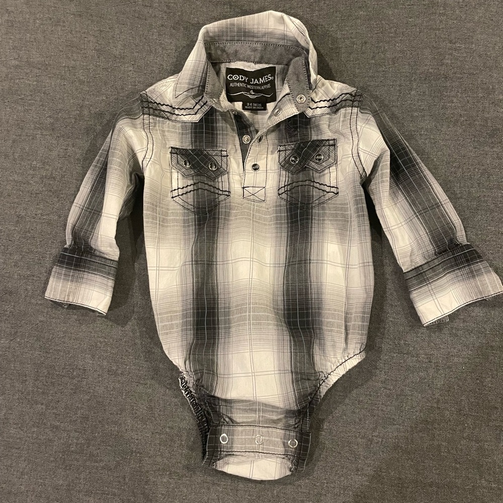 Cody James Western Pearl Snap Onesie